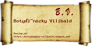 Botyánszky Vilibald névjegykártya